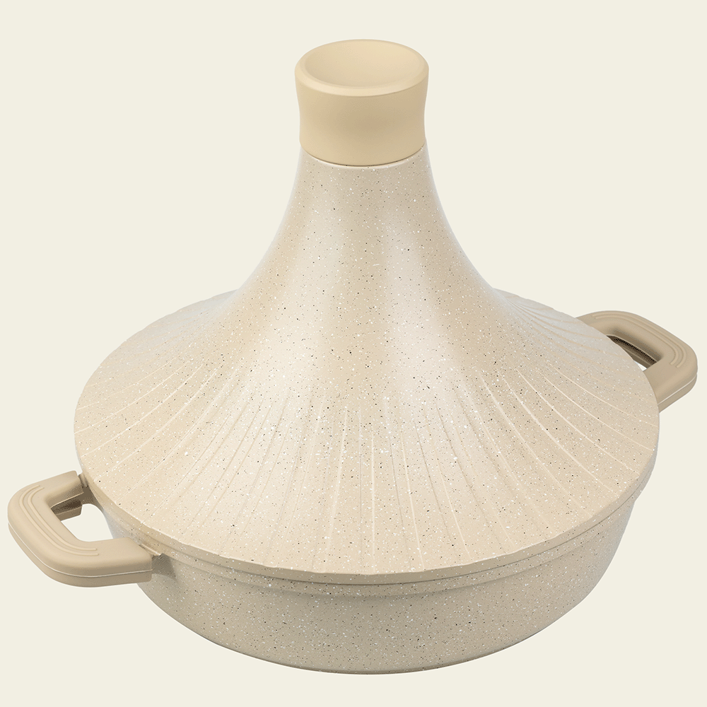 Vorbestellung – Tajine – Keramikbeschichtung – 28 cm – PFAS-frei – Beige