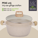 Kasserolle – Keramikbeschichtung – 28 cm – PFAS-frei – Beige