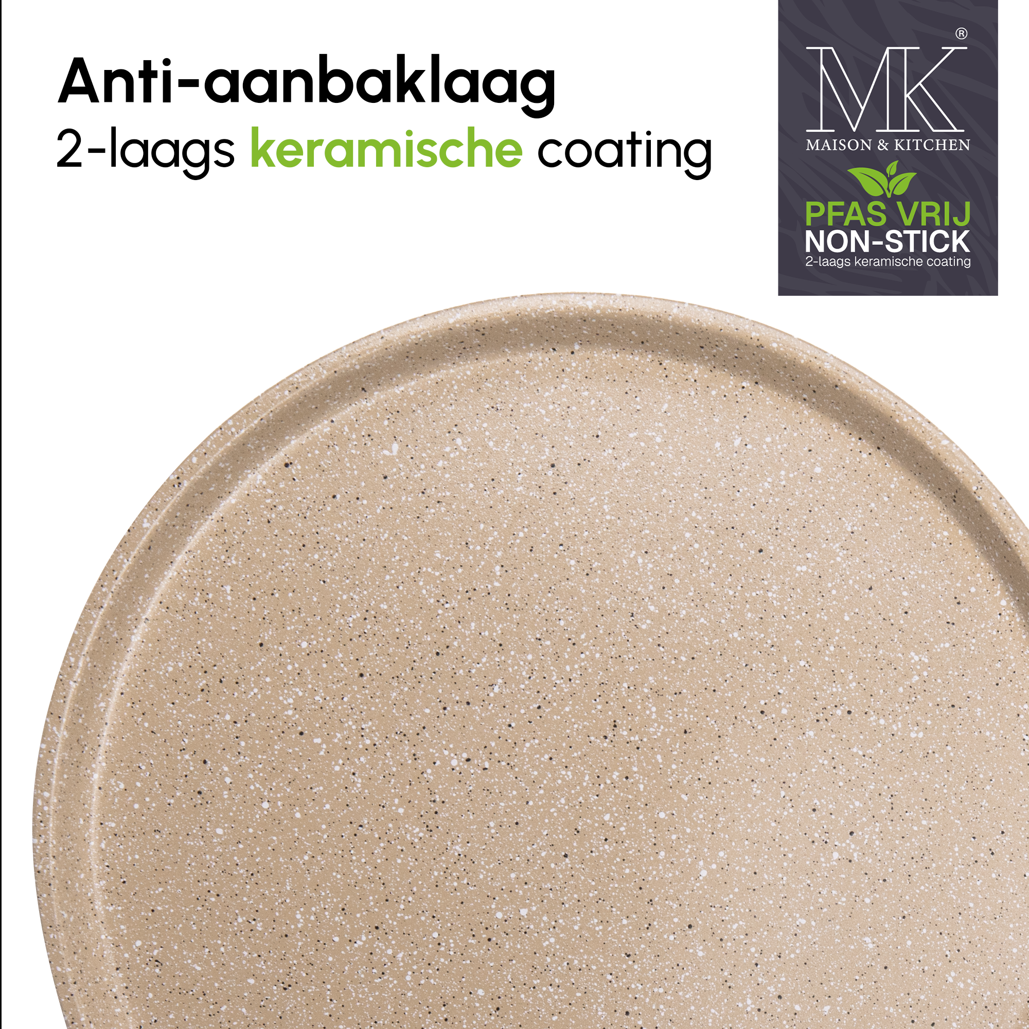 Pancake Pan - Pannenkoekenpan - 26 cm - PFAS vrij - Beige