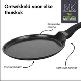 Pancake Pan - Pannenkoekenpan - 26 cm - PFAS vrij - Zwart