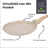 Pancake Pan - Pannenkoekenpan - 26 cm - PFAS vrij - Beige