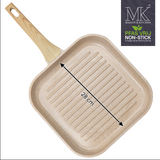 Grillpfanne – Keramikbeschichtung – 28 cm – PFAS-frei – Beige