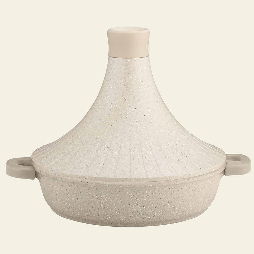 Vorbestellung – Tajine – Keramikbeschichtung – 28 cm – PFAS-frei – Beige