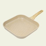 Grillpan - Keramische coating - 28 cm - PFAS-vrij - Beige